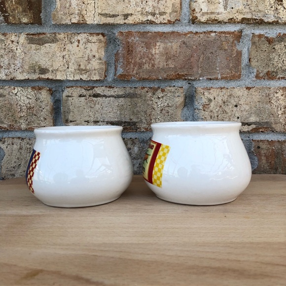 Vintage  Set Of 4 DAT'L DO-IT INC DDI Farm Signs  Soup Mugs Bowls Cups - Picture 10 of 14